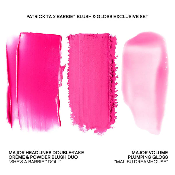 Patrick Ta x Barbie™ Blush Duo and Lip Plumper Set